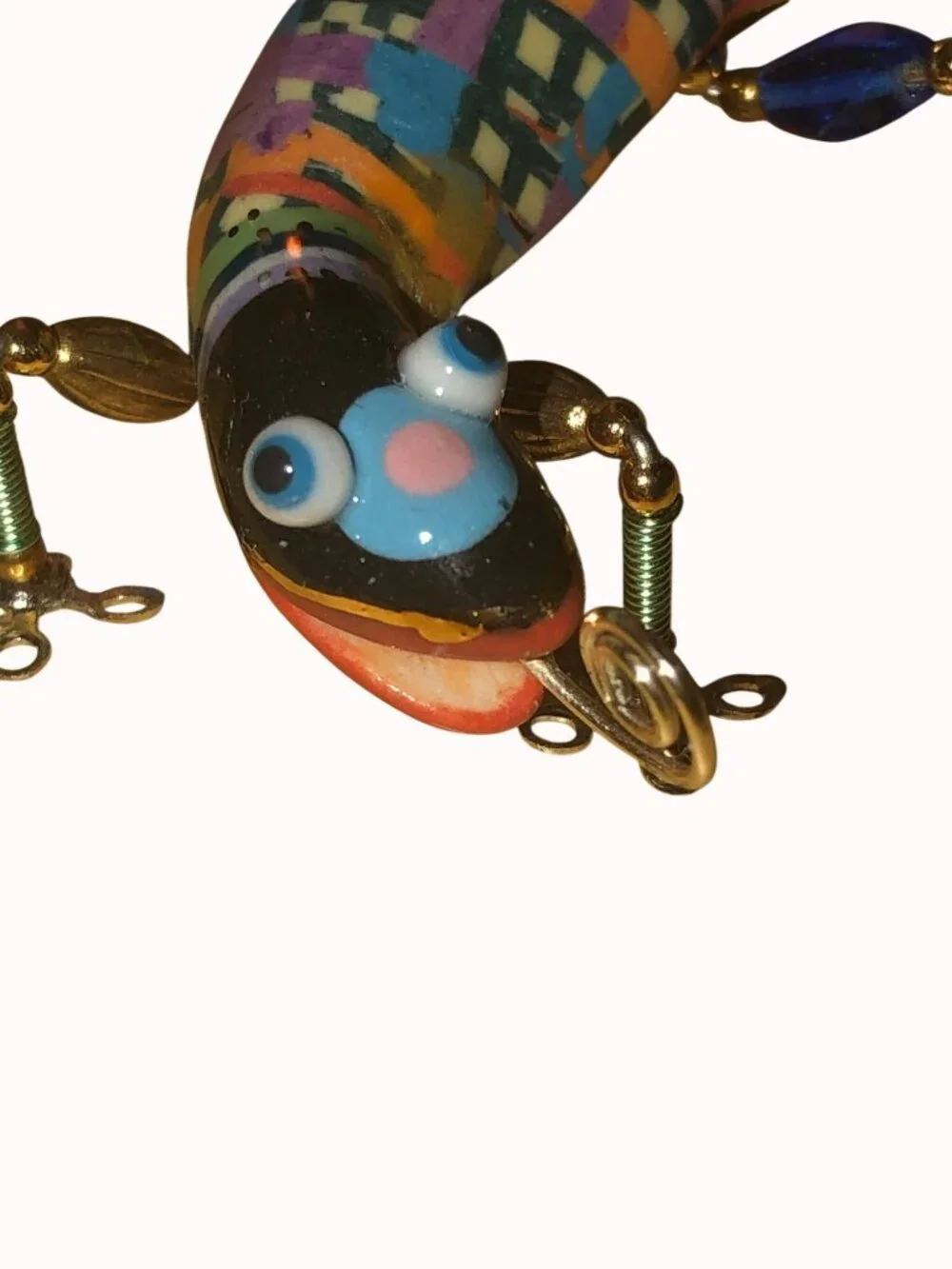 Cynthia Chuang & Erh-Ping Hand-Made Porcelain Chameleon Lizard Brooch Pin